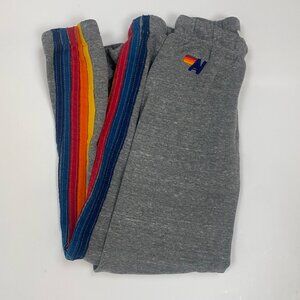 Aviator Nation 5 Stripe Sweatpants - Heather Grey